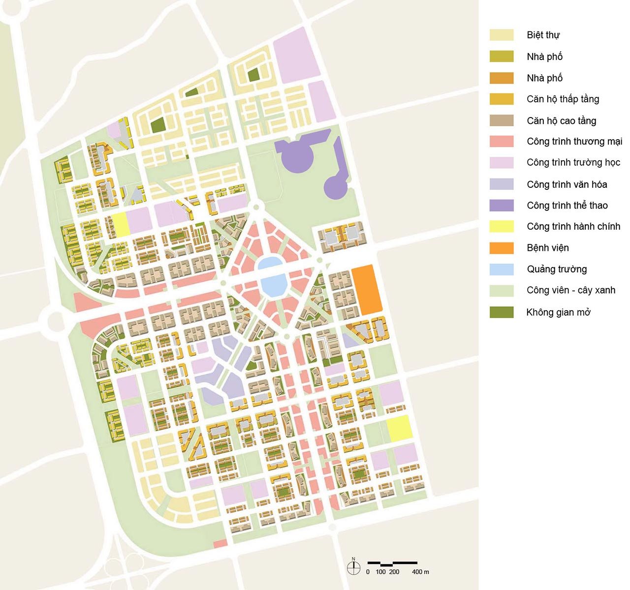 Phân khu chức năng của dự án Đông Saigon New City