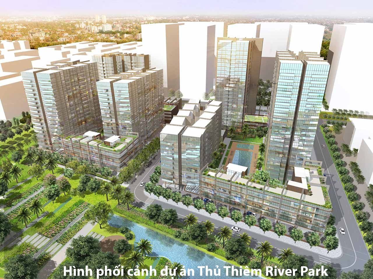 Hình phối cảnh dự án Thủ Thiêm River Park của Hongkong Land