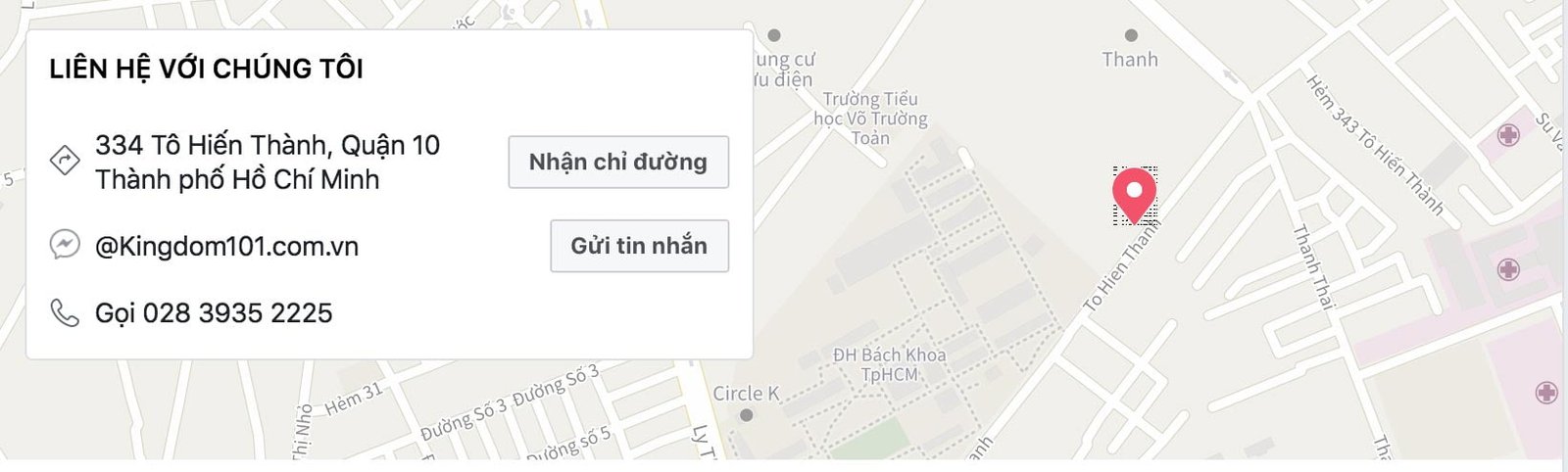 Liên hệ với dự án Kingdom 101 ở đâu