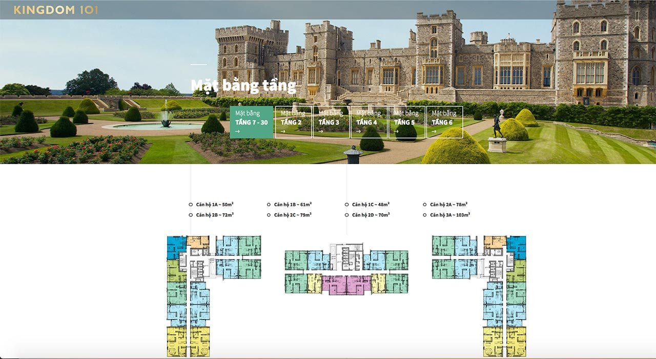 Mặt bằng căn hộ Kingdom 101 có gì đặc biệt?