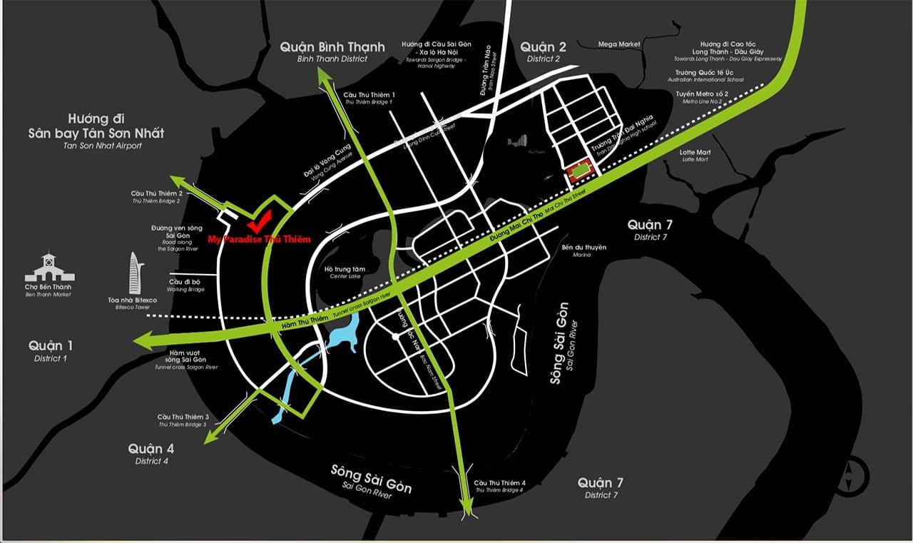 Vị trí dự án My Paradise Thủ Thiêm nằm ở đâu?