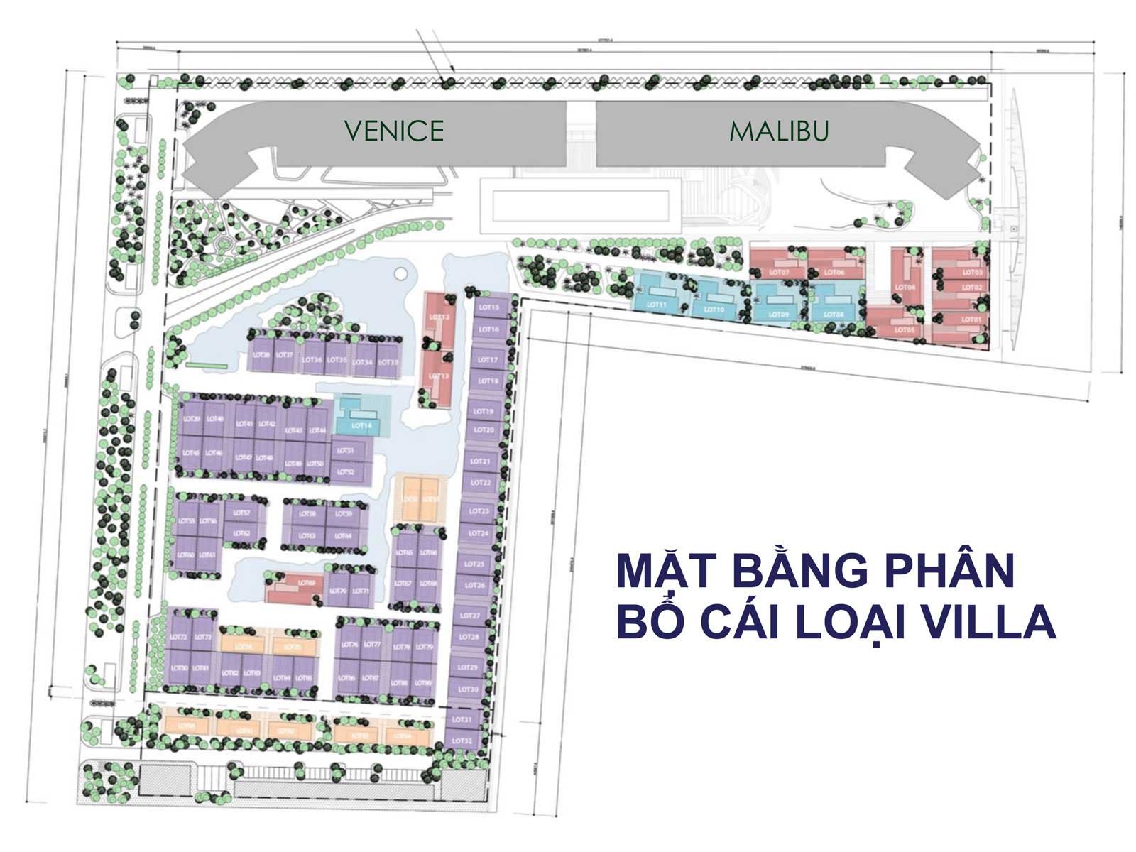 Mặt bằng căn hộ Malibu MGM Hội An