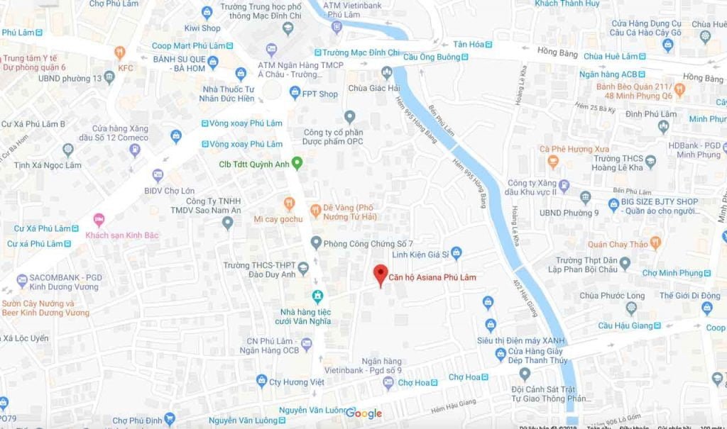 Vị trí dự án Asiana Phú Lâm