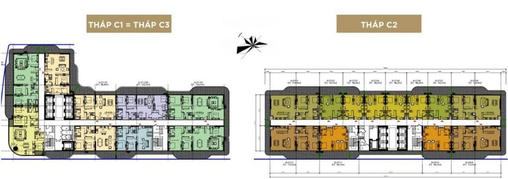 Mặt bằng tầng 6-9: Officetel