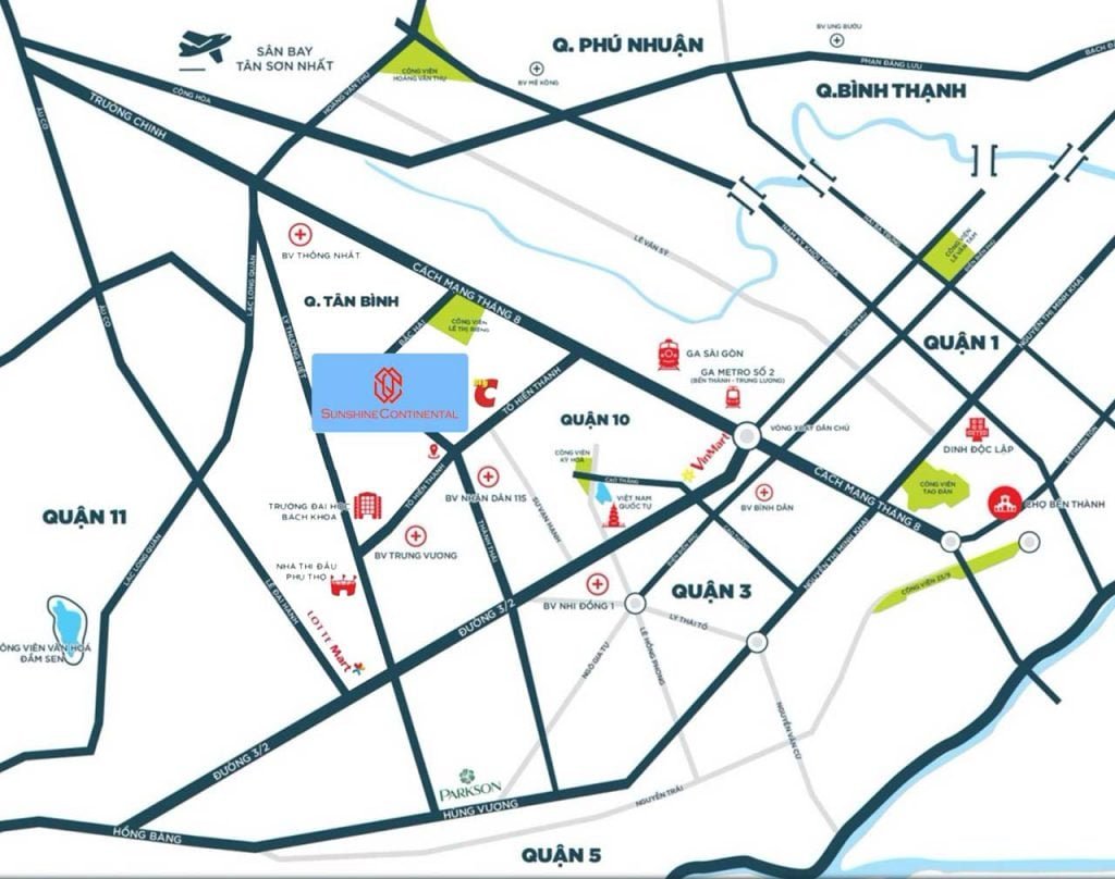 Vị trí dự án Sunshine Continental