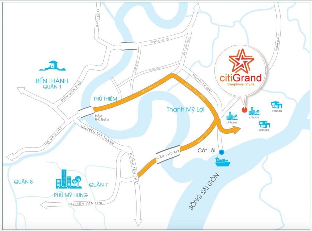 Bản đồ vị trí dự án Citi Grand