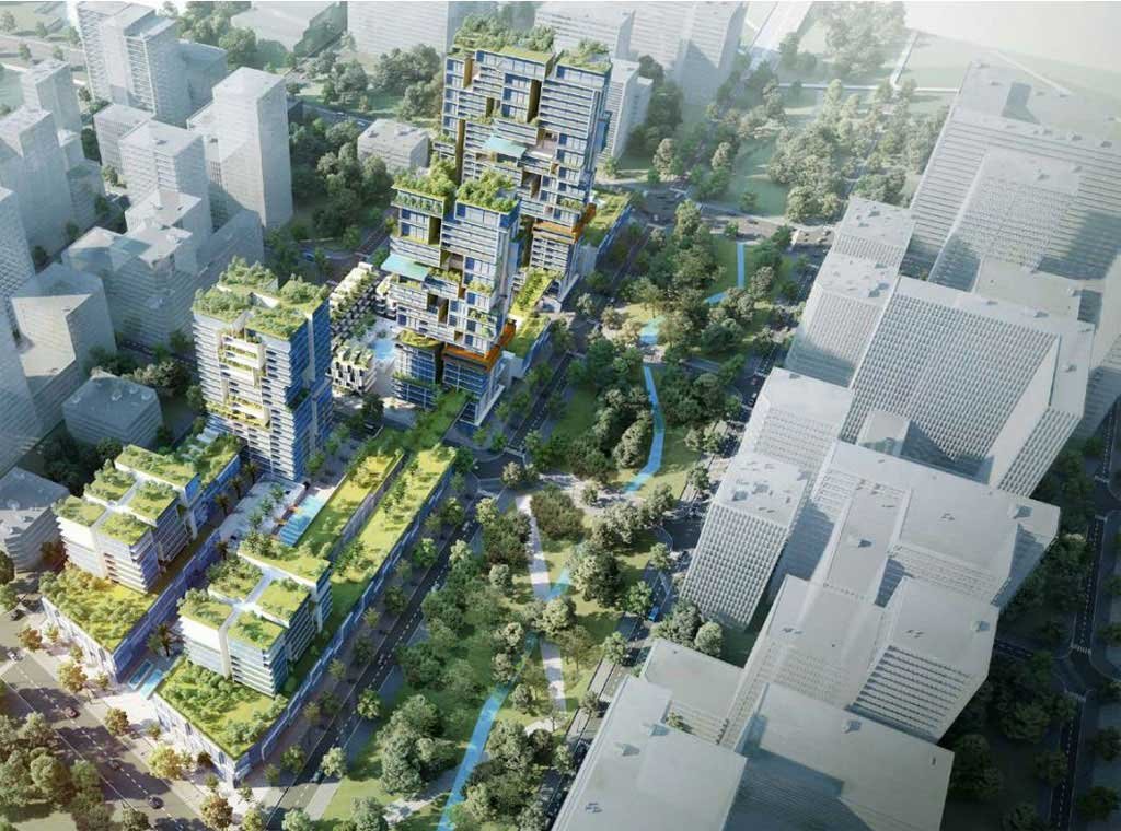 Hình phối cảnh dự án căn hộ phức hợp Thủ Thiêm Xi của GS E&C