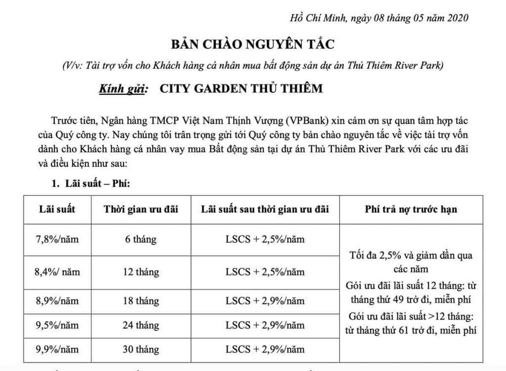 Bản chào nguyên tắc