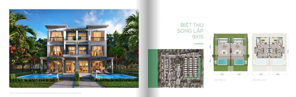 Mặt bằng biệt thự song lập