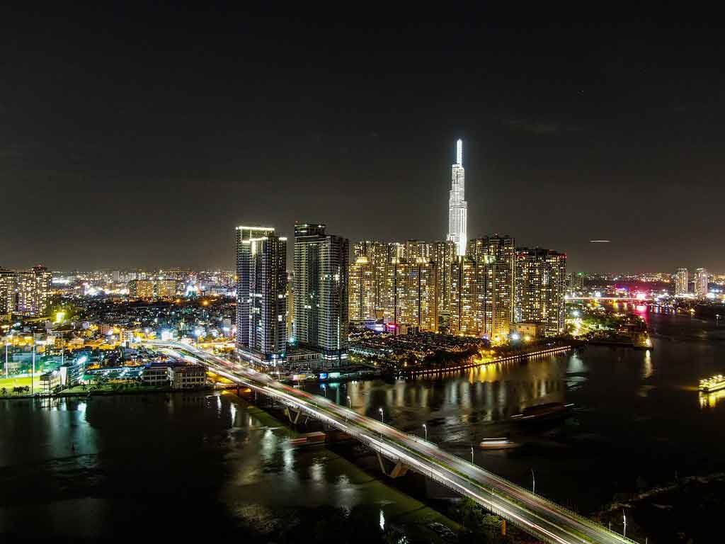 Hình phối cảnh dự án Sunwah Pearl trên đường Nguyễn Hữu Cảnh