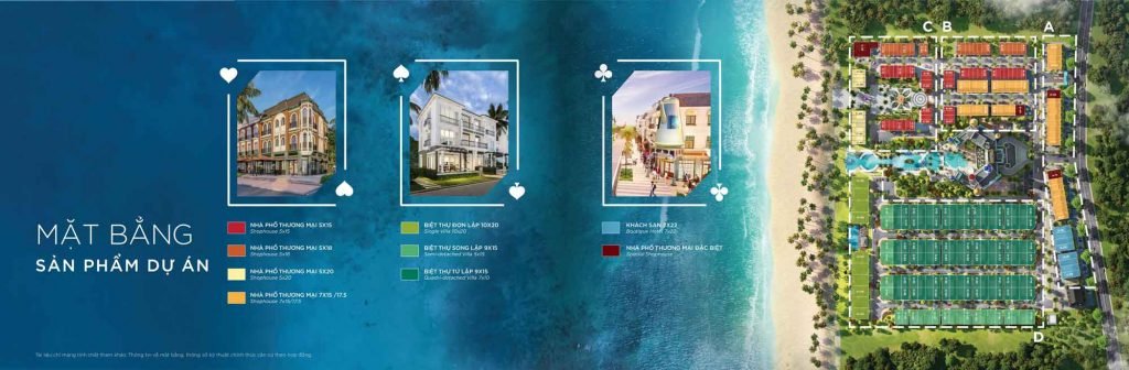 Mặt bằng sản phẩm dự án Wonderland Hồ Tràm