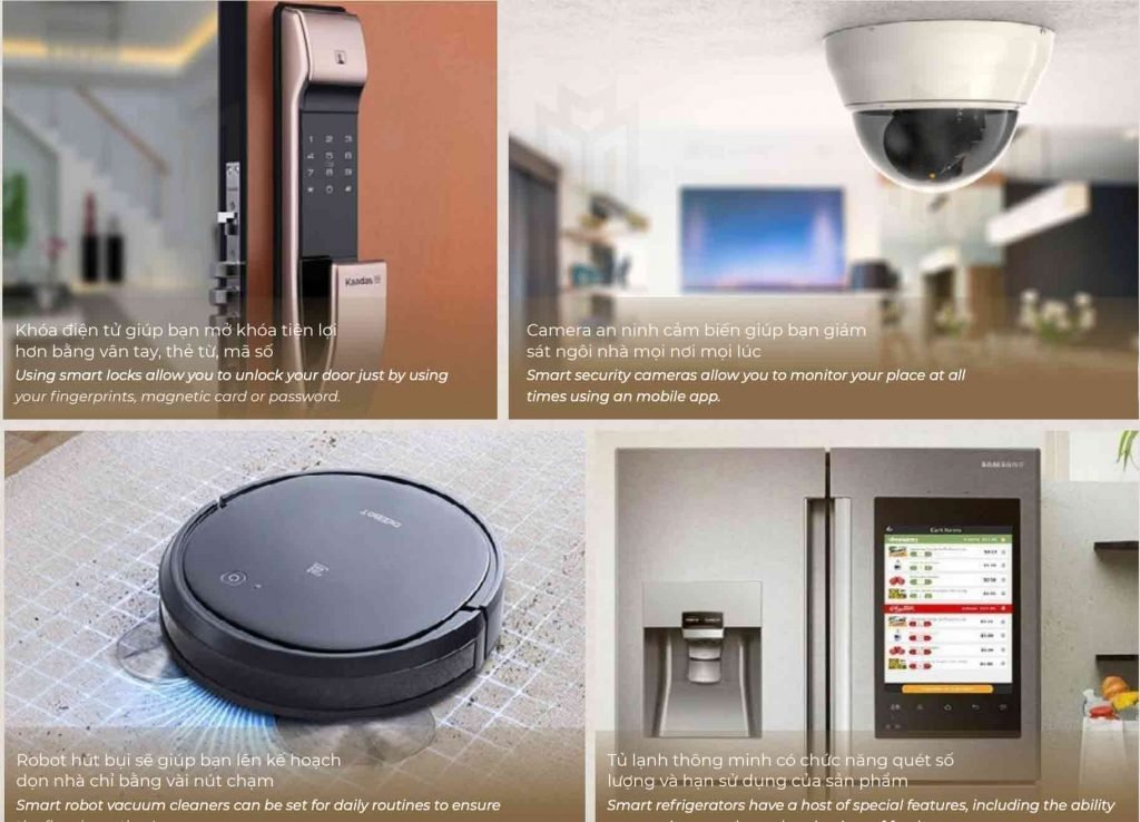 Thiết bị thông minh Smart Homes được chủ đầu tư trang bị trong mỗi căn hộ