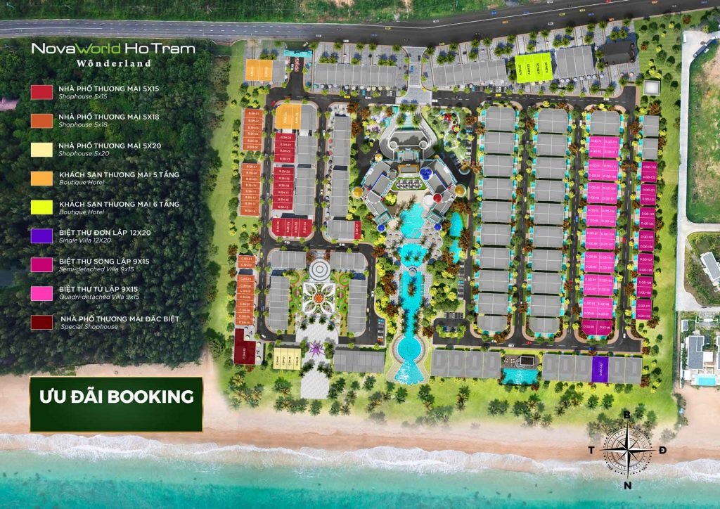 Mặt bằng sản phẩm dự án Wonderland Hồ Tràm