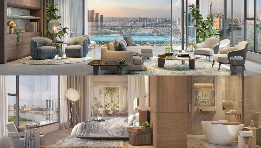 Nội thất bên trong căn hộ Penthouse The River Thủ Thiêm