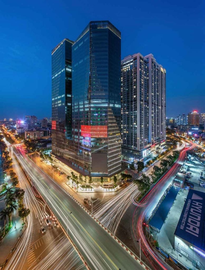 Hình chụp thực tế tòa Văn phòng Capital Place trên đường Liễu Giai Hà Nội