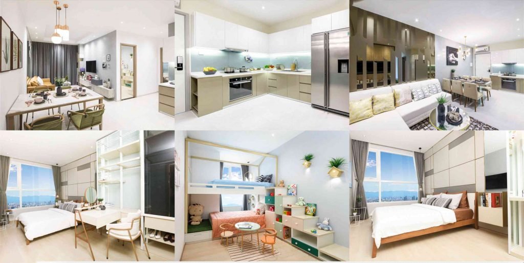 Hình ảnh căn hộ mẫu Astral City Bình Dương loại 1 2 3 phòng ngủ