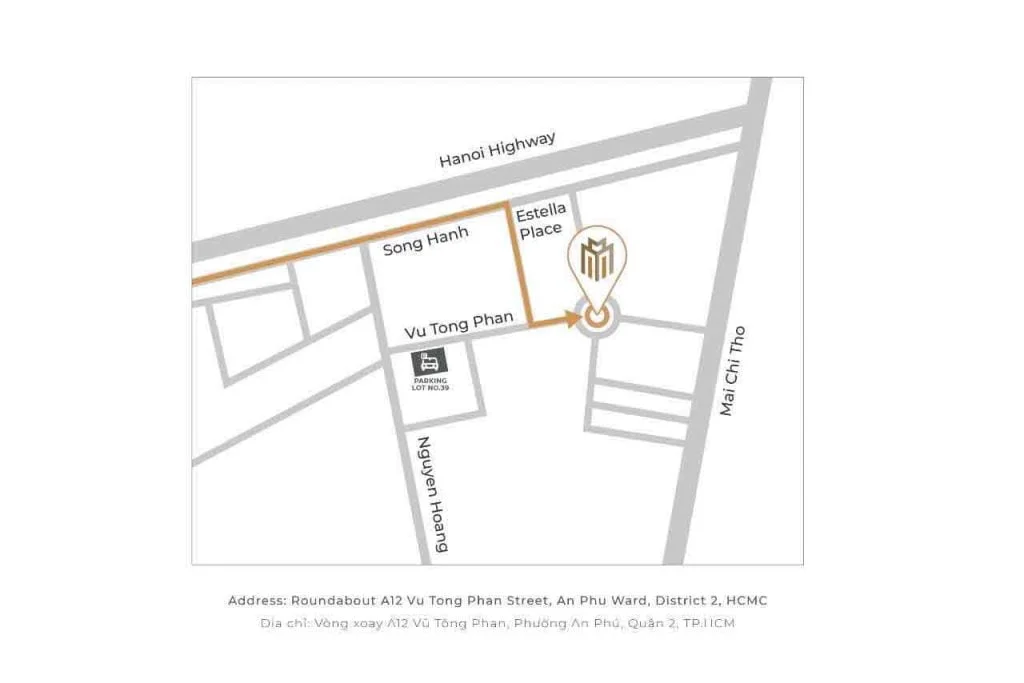 Bản đồ chỉ đường đến khu nhà mẫu Masterise Homes