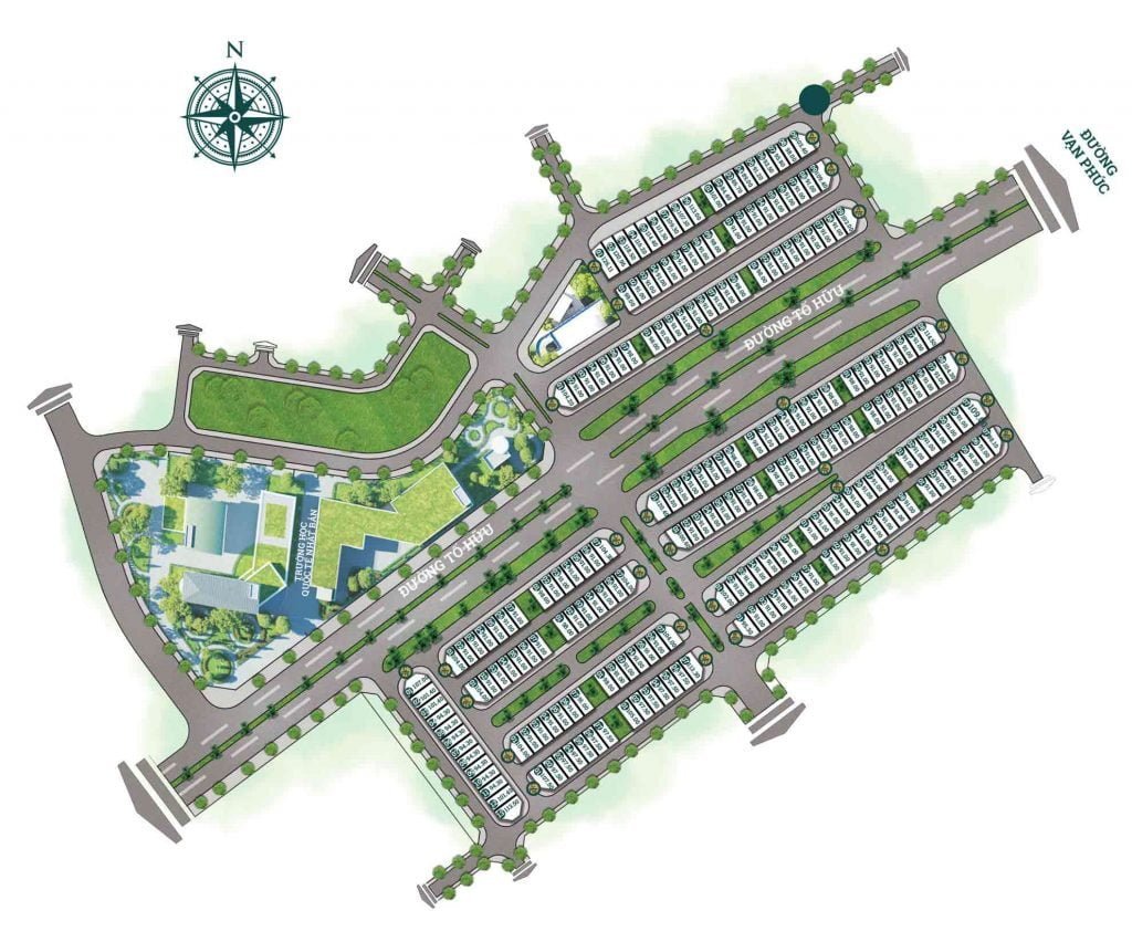 Mặt bằng khu Shophouse Him Lam Vạn Phúc