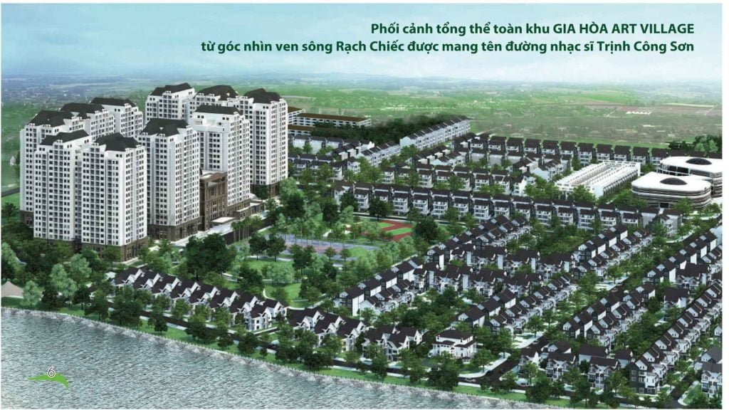 Phối cảnh toàn khu dân cư Gia Hòa Art Village