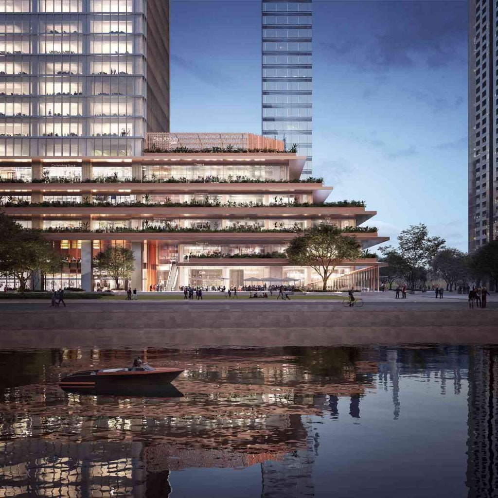 Ảnh mô phỏng khu thương mại tại khối đế tòa nhà Grand Marina Saigon