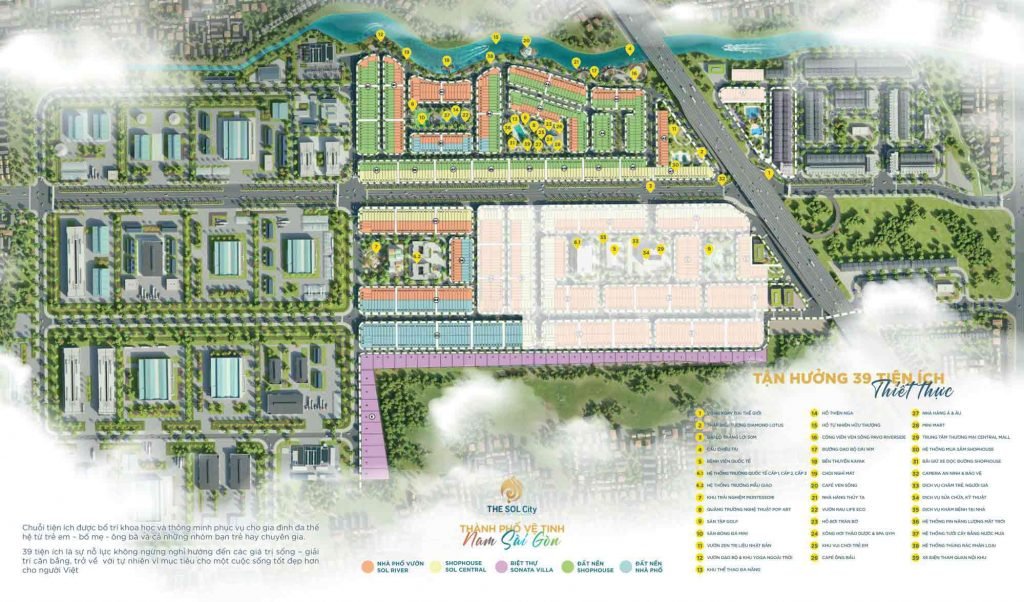 Tiện ích nội khu của dự án The Sol City