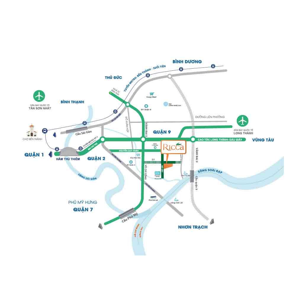 Vị trí dự án tại Gò Cát Phú Hữu Quận 9