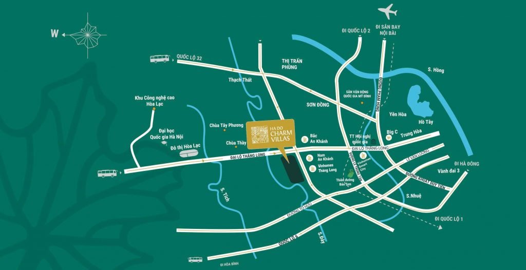 Sơ đồ vị trí dự án Hado Charm Villas