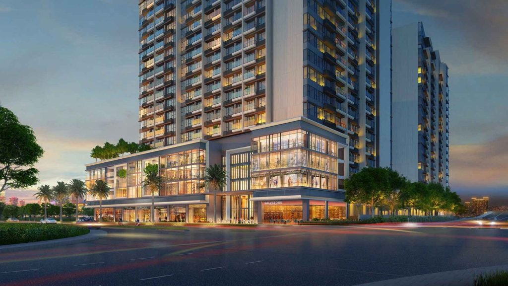 Phối cảnh dãy nhà phố thương mại The River Thủ Thiêm