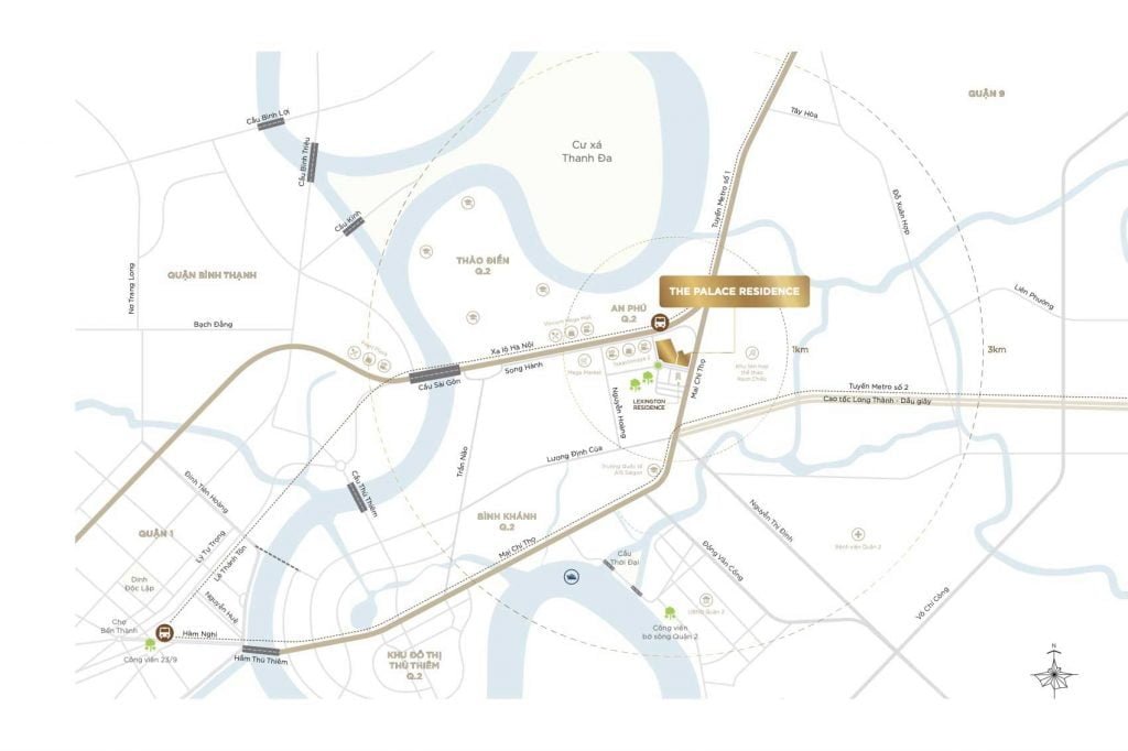 Vị trí dự án The Palace Residence Quận 2