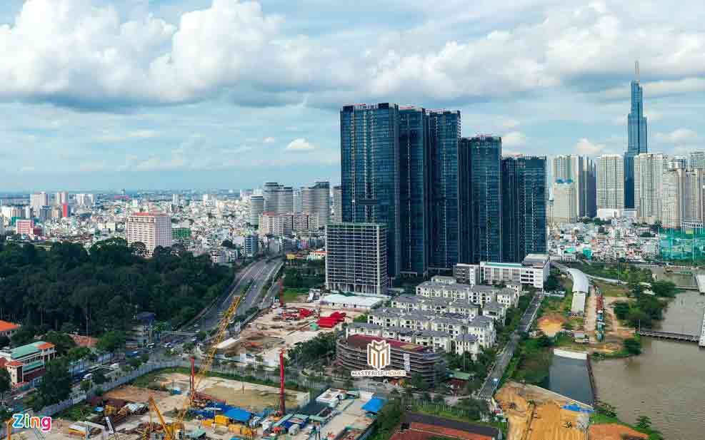 Vị trí đặt khu nhà mẫu Masterise One Central để đón khách tham quan