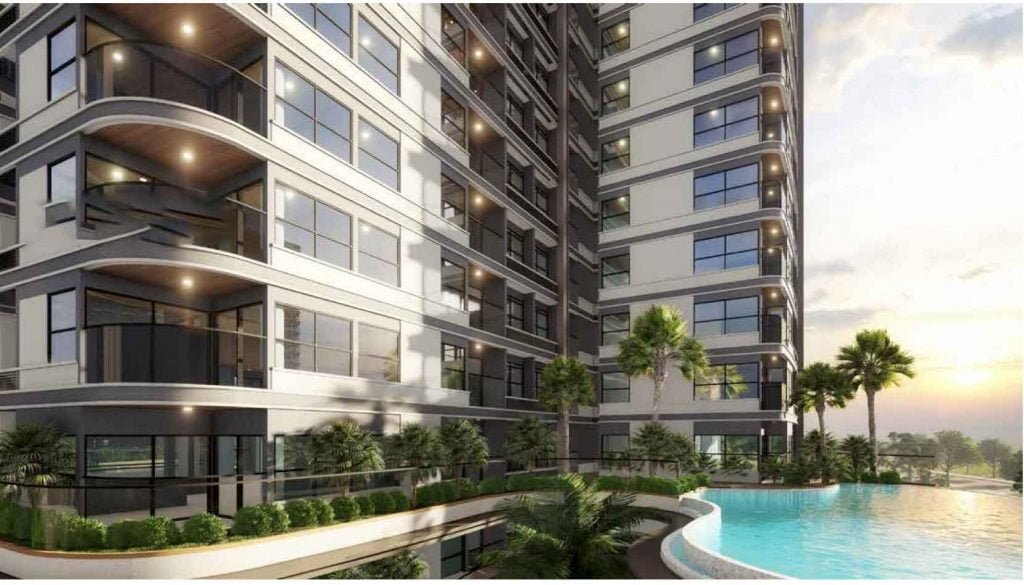 Hình minh họa tòa tháp căn hộ trong khu đô thị Sonkim Land