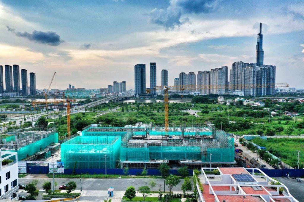 Hình thực tế 1 góc nhìn từ dự án Thủ Thiêm Lake View