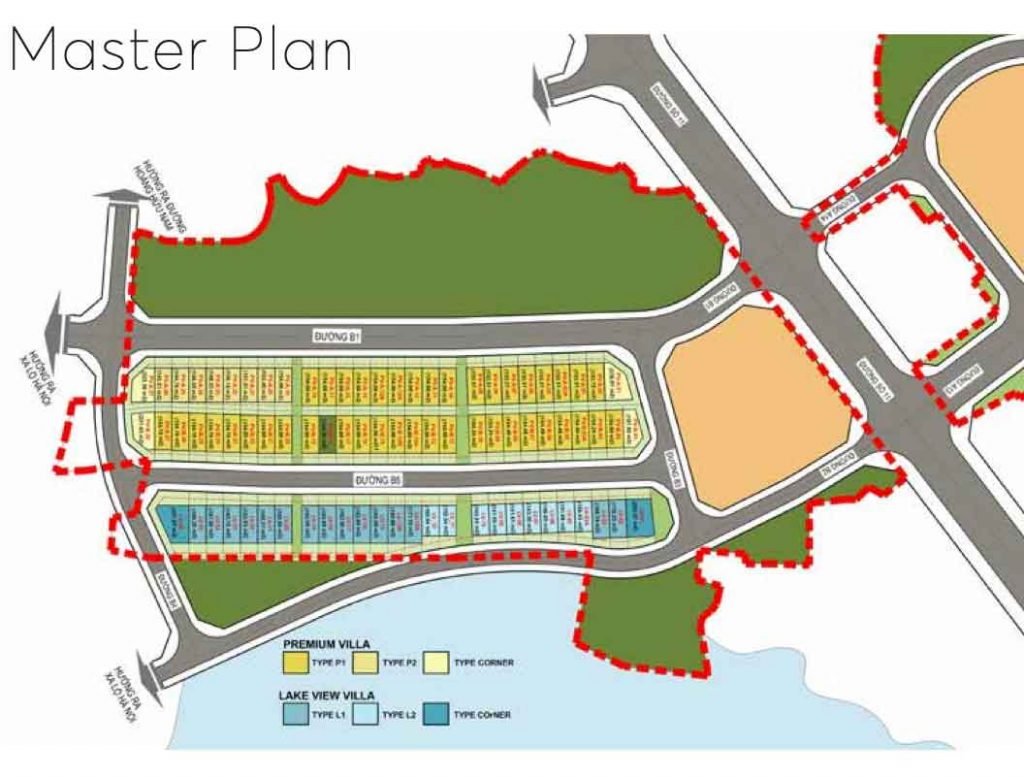 Mặt bằng tổng thể khu biệt thự The 9 Stellars giai đoạn 1