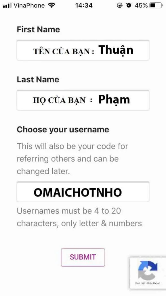 Mã mời Pi Network là omaichotnho