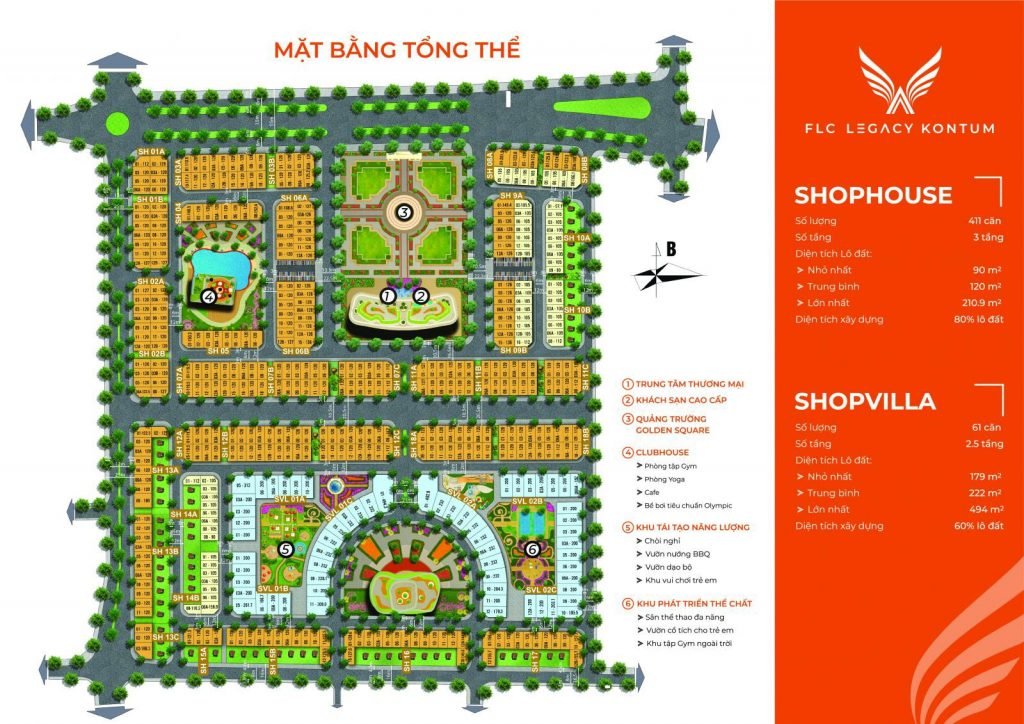 Mặt bằng dự án FLC Legacy Kon Tum