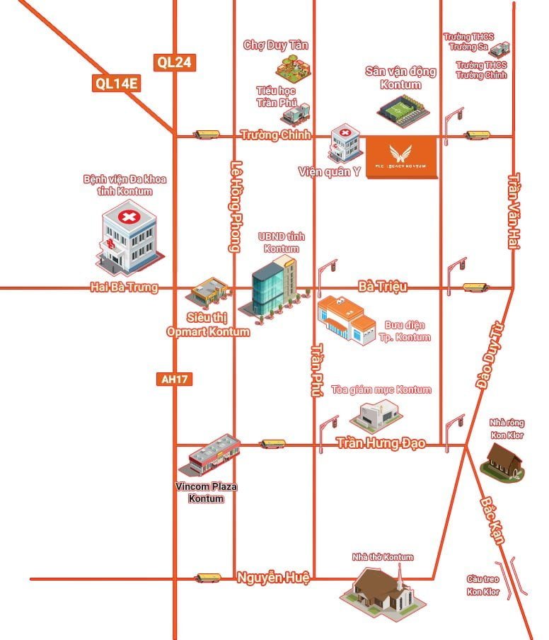 Sơ đồ vị trí dự án FLC Legacy Kon Tum