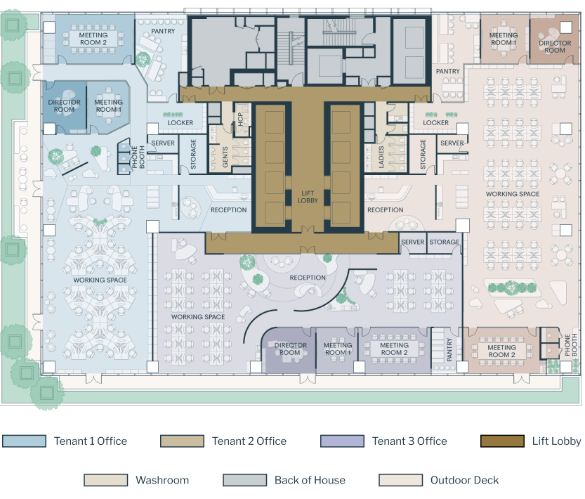 chia 3 người thuê