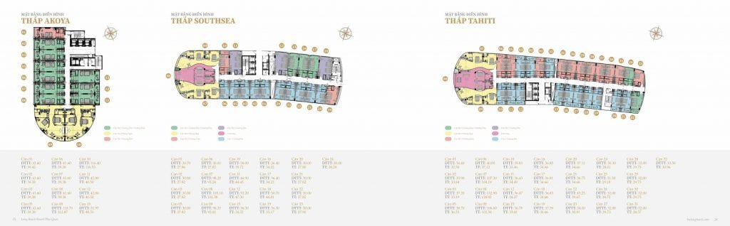 Mặt bằng điển hình 3 tòa tháp căn hộ