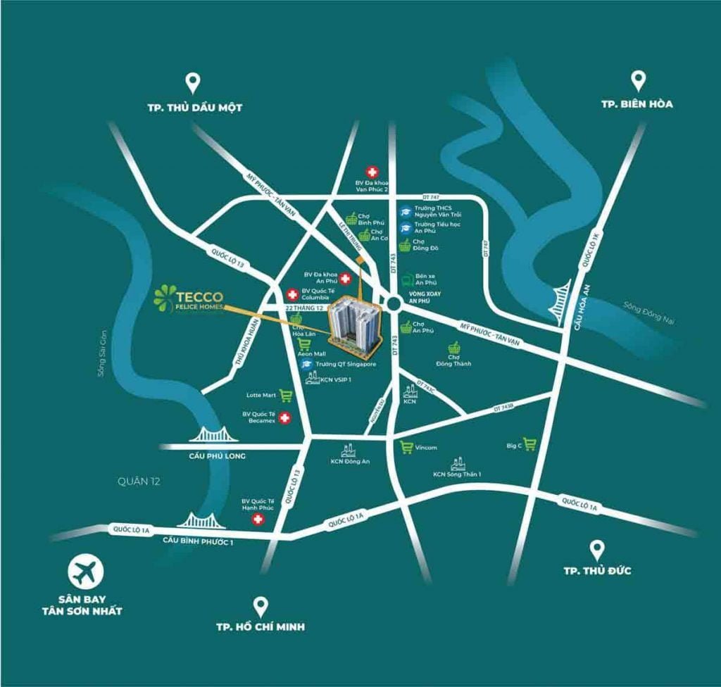 Sơ đồ Vị trí Tecco Felice Homes
