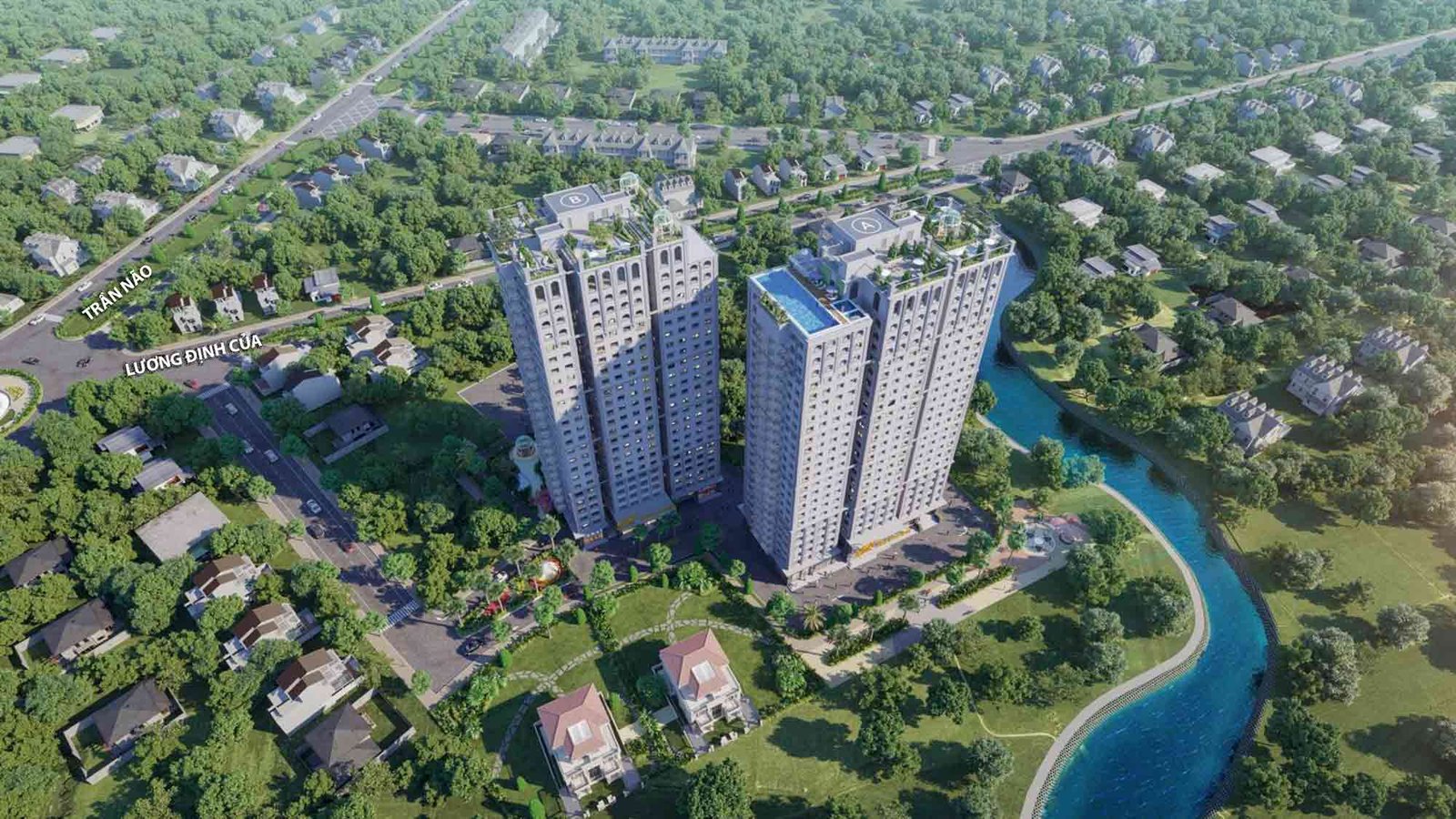 Cho thuê căn hộ Paris Hoàng Kim 2 và 3 phòng ngủ