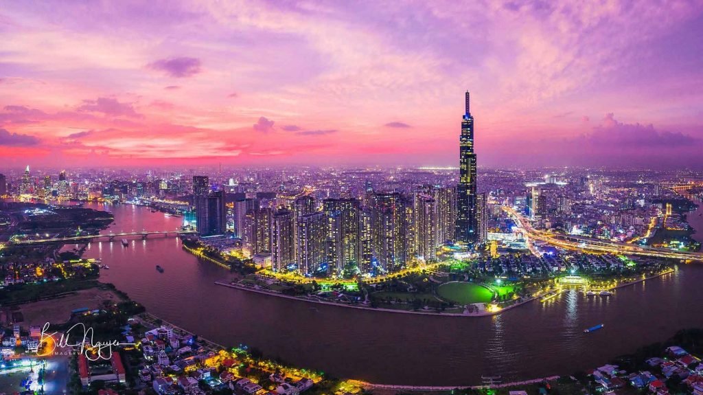Toàn cảnh Saigon Pearl về đêm