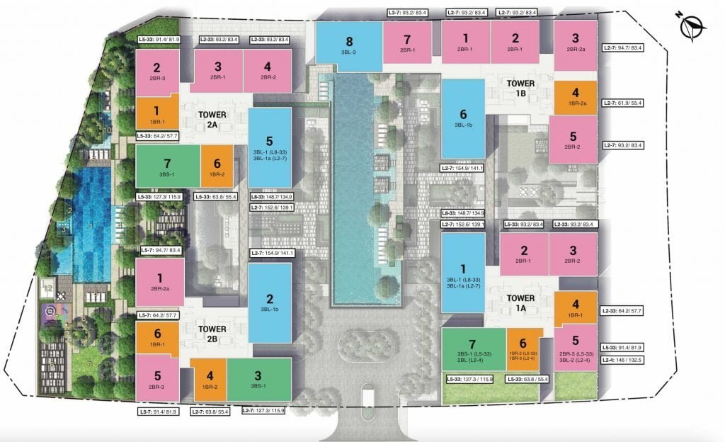 Mặt bằng căn hộ Linden Residences