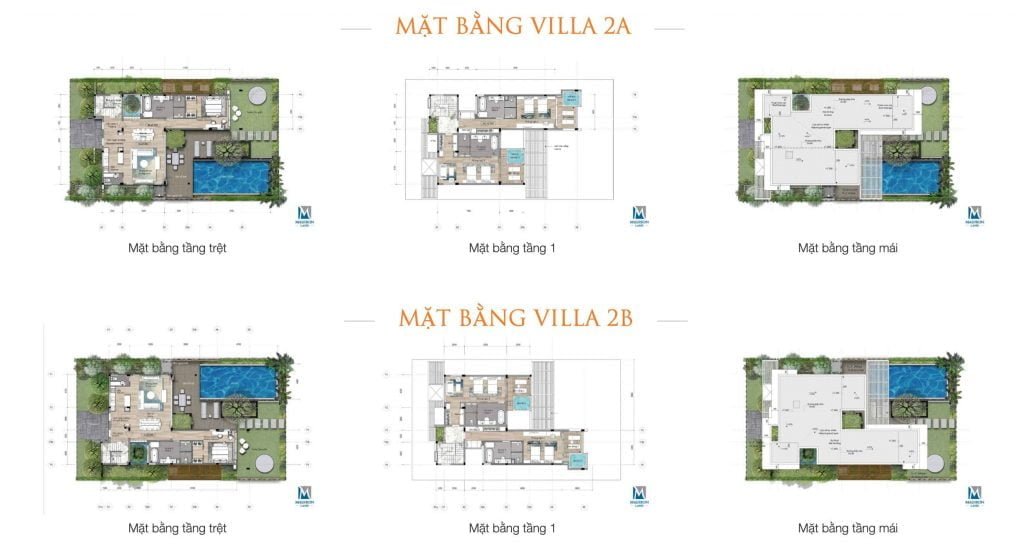 Mặt bằng villa phân khu Tropicana