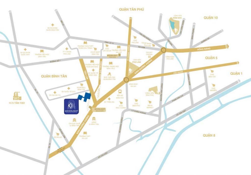 Vị trí dự án Moonlight Centre Point