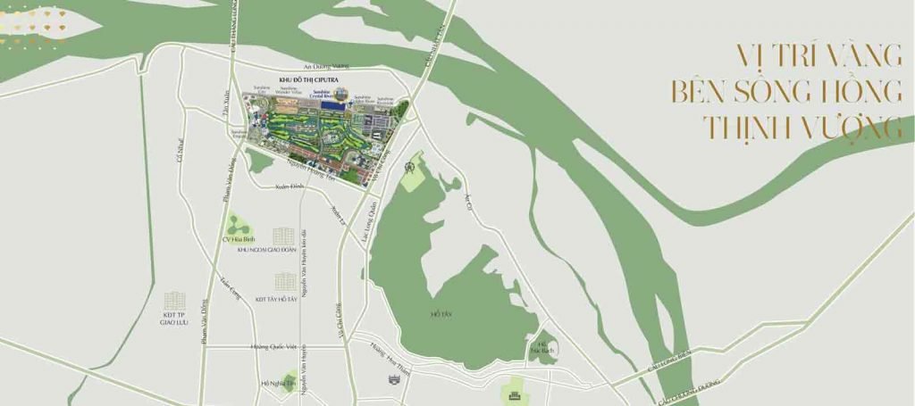 Vị trí vàng bên sông Hồng thịnh vượng