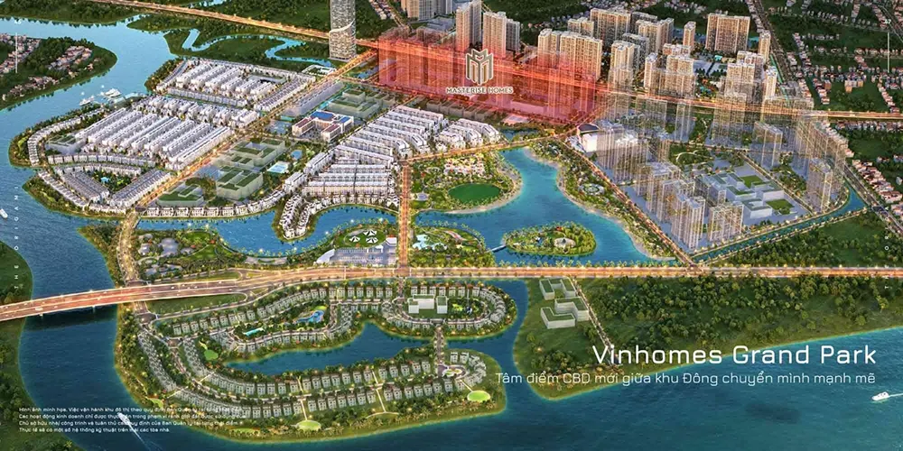 Phối cảnh tổng thể dự án Masteri Centre Point và khu đô thị Vinhomes Grand Park