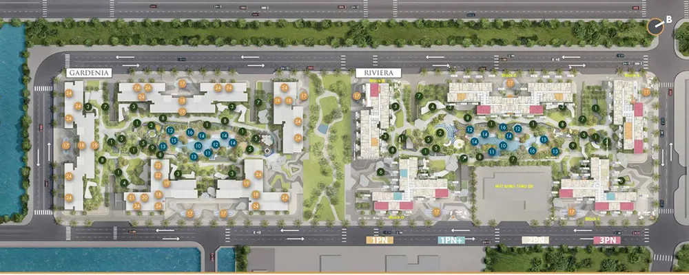 Mặt bằng căn hộ Masteri Centre Point Quận 9