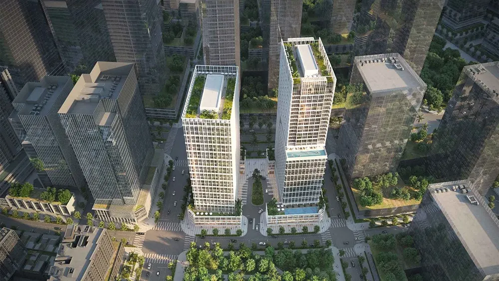 2 toà tháp căn hộ kết hợp văn phòng The Opusk Residence