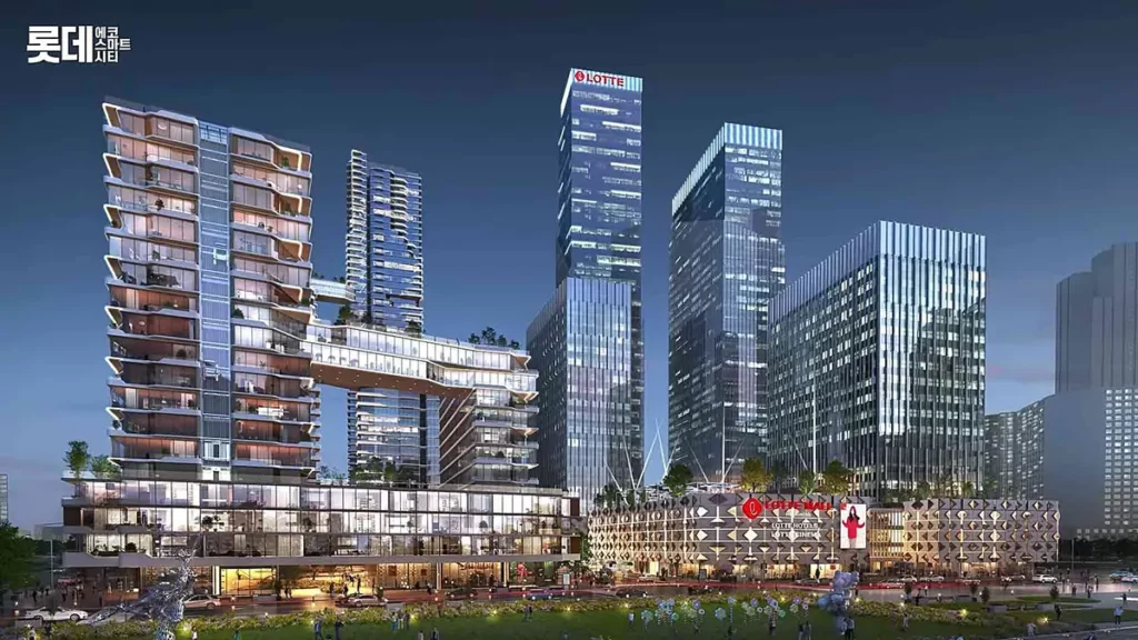 Hình phối cảnh khu thương mại Eco Smart City Thủ Thiêm