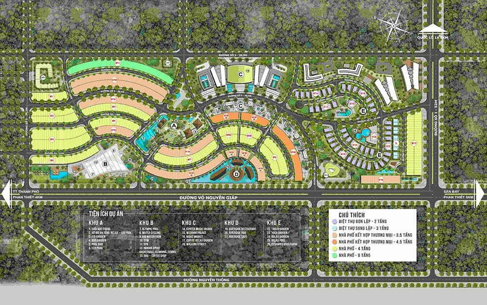 Mặt bằng tổng thể khu đô thị Mũi Né Summerland